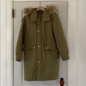 A.P..C. Down parka with fur hood